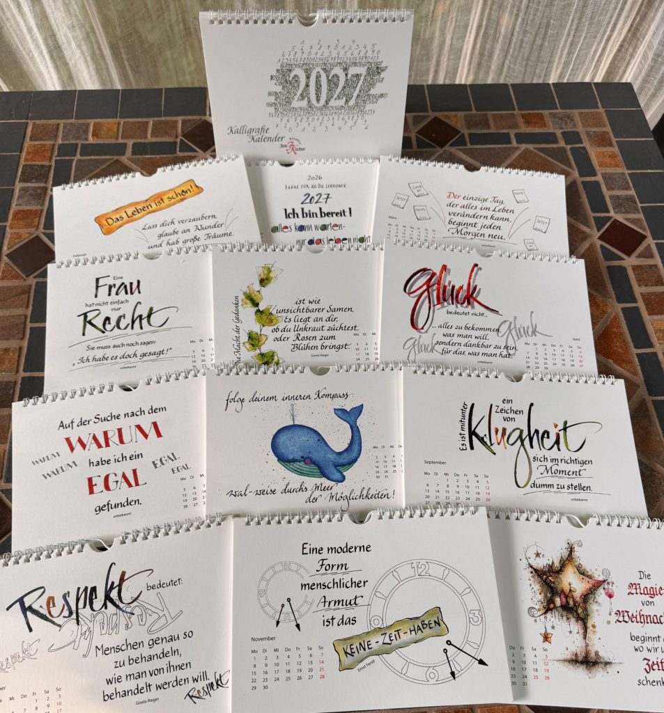 Kalender2027 Kalligrafiekalender